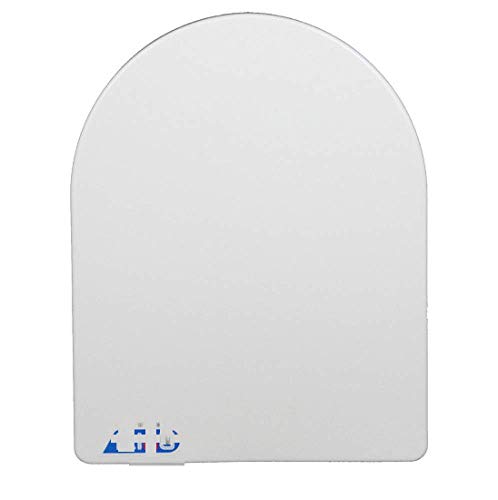 WC-Sitz mit Absenkautomatik, Toilettendeckel mit Absenkautomatik, oben montierter, extrem widerstandsfähiger Toilettensitzbezug, fest sitzender Toilettensitz, weiß, 46~49 cm x 36 cm von AJIEYMXG