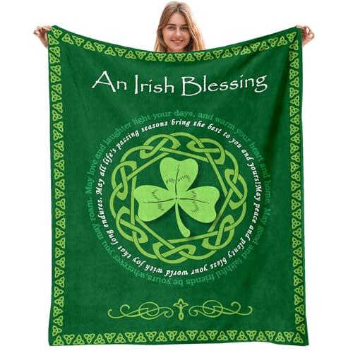 Irische Geschenke für Damen und Herren, Irland-Geschenke, Decke 127 x 152,4 cm, St. Patrick's Day Dekorationen, Kleeblatt-Decke, Geschenke für irische Keltiker, Geburtstag, Hochzeit, Jahrestag, Irische Geschenke für Damen und Herren, Irland-Geschenke, Decke 127 x 152,4 cm, St. Patrick's Day Dekorationen, Kleeblatt-Decke, Geschenke für irische Keltiker, Geburtstag, Hochzeit, Jahrestag, von AJIIUSV