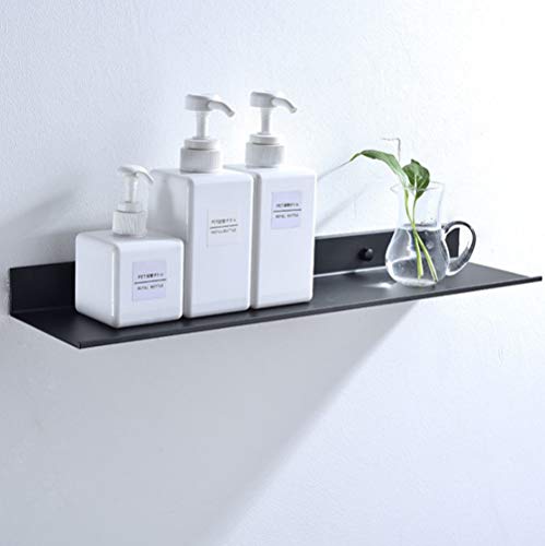 AJINGELA An der Wand montiert Schwimmend Metall Regale Ledge, Schwarz Badezimmer Regal Wandhalterung Regale Platzeinsparung Rostfest Extra stark Schwebende Regale Lagerregal (1 pcs, 40CM) von AJINGELA