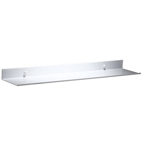 AJINGELA An der Wand montiert Schwimmend Metall Regale Leiste,Weiß Badezimmerregal Wandregale,Platzsparend Rostfrei Extra stark Ladekapazität Lagerregal(2pcs,60cm) von AJINGELA