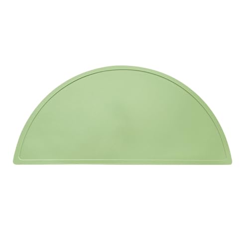 Silikon Baby Tischset, Kinder Silikon Tischset rutschfest Halbrunde Kinder Tischmatte wasserdichte Pad(Grün) von AJINGELA
