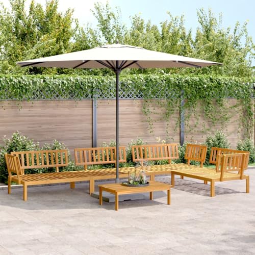 AJJHUUKI 5-teiliges Garten-Palettensofa-Set, Massivholz, Akazien-Möbel, Outdoor-Möbel, Outdoor-Sitze, Outdoor-Sofas von AJJHUUKI