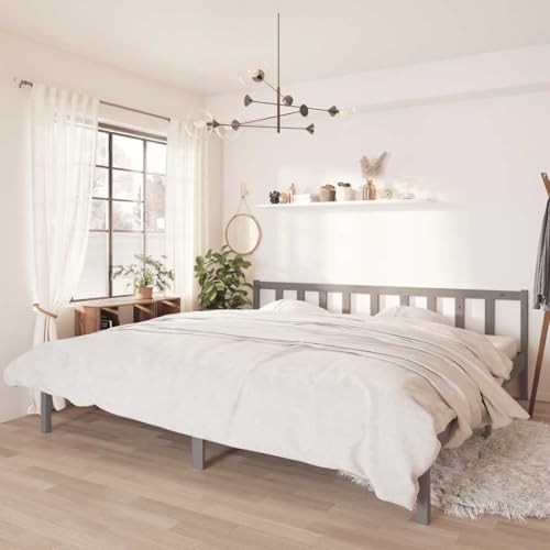 AJJHUUKI 810104 Bettgestell ohne Matratze grau Massivholz 200x200 cm Möbel, Betten & Zubehör, Betten & Bettrahmen AJJHUUKI 810104 Bettgestell ohne Matratze grau Massivholz 200x200 cm Möbel, Betten & Zubehör, Betten & Bettrahmen von AJJHUUKI