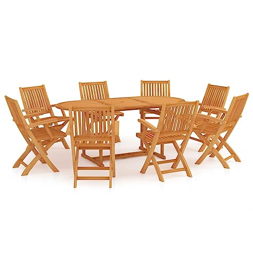 AJJHUUKI 9-teiliges Garten-Esszimmer-Set, massives Teakholz, Möbel, Gartenmöbel, Gartenmöbel-Sets AJJHUUKI 9-teiliges Garten-Esszimmer-Set, massives Teakholz, Möbel, Gartenmöbel, Gartenmöbel-Sets von AJJHUUKI
