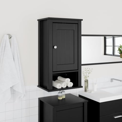 AJJHUUKI Badschrank BERG schwarz 40 x 27 x 71,5 cm Massivholz Kiefer Möbel Möbelsets Badezimmermöbel Sets von AJJHUUKI