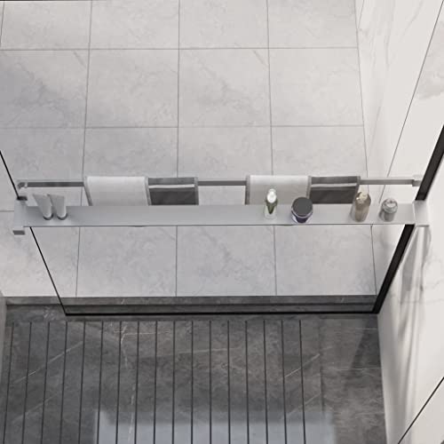 AJJHUUKI Badzubehör Duschregal für begehbare Duschwand Chrom 100 cm Aluminium AJJHUUKI Badzubehör Duschregal für begehbare Duschwand Chrom 100 cm Aluminium von AJJHUUKI