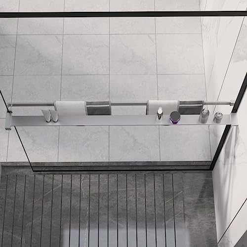 AJJHUUKI Badzubehör Duschregal für begehbare Duschwand Chrom 115cm Aluminium AJJHUUKI Badzubehör Duschregal für begehbare Duschwand Chrom 115cm Aluminium von AJJHUUKI