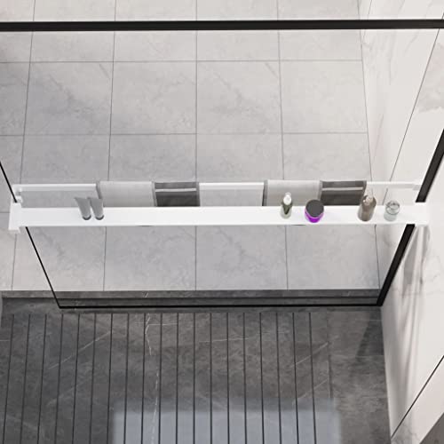 AJJHUUKI Badzubehör-Duschregal für begehbare Duschwand weiß 115 cm Aluminium AJJHUUKI Badzubehör-Duschregal für begehbare Duschwand weiß 115 cm Aluminium von AJJHUUKI