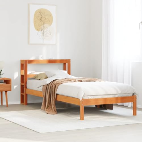 AJJHUUKI Betten & Zubehör - Betten & Bettrahmen - Bettgestell mit Kopfteil ohne Matratze Wachs Braun 90x190 cm Einzelbett AJJHUUKI Betten & Zubehör - Betten & Bettrahmen - Bettgestell mit Kopfteil ohne Matratze Wachs Braun 90x190 cm Einzelbett von AJJHUUKI