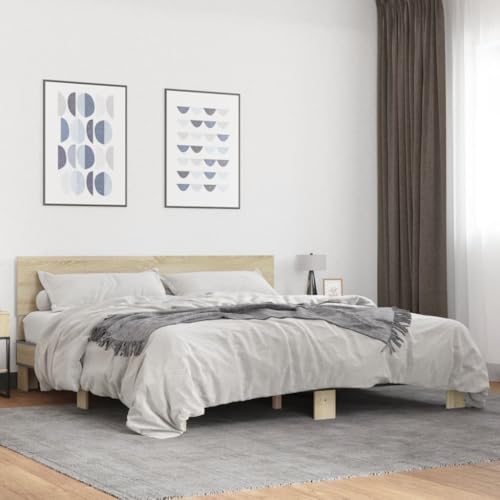 AJJHUUKI Betten & Zubehör - Betten & Bettrahmen - Bettgestell ohne Matratze Sonoma Eiche 200x200 cm AJJHUUKI Betten & Zubehör - Betten & Bettrahmen - Bettgestell ohne Matratze Sonoma Eiche 200x200 cm von AJJHUUKI
