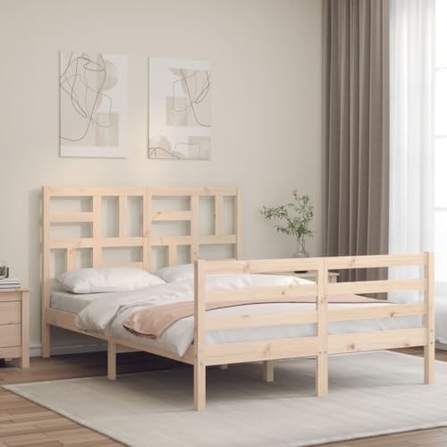 AJJHUUKI Betten & Zubehör - Betten & Bettrahmen - Bettgestell ohne Matratze kleines Doppelbett Massivholz von AJJHUUKI