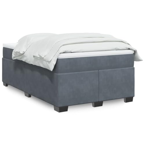 AJJHUUKI Betten & Zubehör-Betten & Bettrahmen - Boxspringbett mit Matratze Dunkelgrau 120x200 cm Samt AJJHUUKI Betten & Zubehör-Betten & Bettrahmen - Boxspringbett mit Matratze Dunkelgrau 120x200 cm Samt von AJJHUUKI
