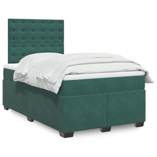 AJJHUUKI Betten & Zubehör-Betten & Bettrahmen - Boxspringbett mit Matratze Dunkelgrün 120x200 cm Samt AJJHUUKI Betten & Zubehör-Betten & Bettrahmen - Boxspringbett mit Matratze Dunkelgrün 120x200 cm Samt von AJJHUUKI