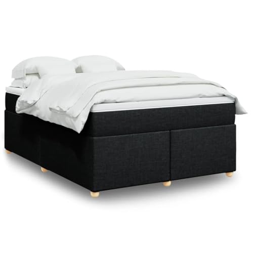 AJJHUUKI Betten & Zubehör-Betten & Bettrahmen - Boxspringbett mit Matratze Schwarz 140x200 cm Stoff AJJHUUKI Betten & Zubehör-Betten & Bettrahmen - Boxspringbett mit Matratze Schwarz 140x200 cm Stoff von AJJHUUKI