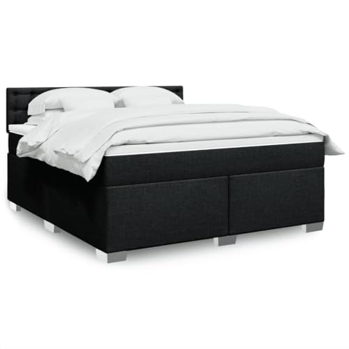 AJJHUUKI Betten & Zubehör-Betten & Bettrahmen - Boxspringbett mit Matratze Schwarz 180x200 cm Stoff AJJHUUKI Betten & Zubehör-Betten & Bettrahmen - Boxspringbett mit Matratze Schwarz 180x200 cm Stoff von AJJHUUKI