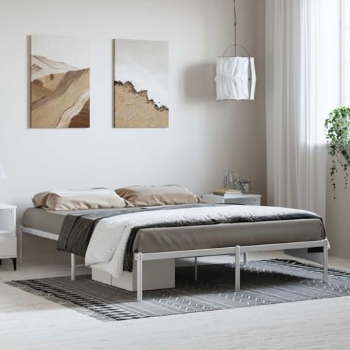 AJJHUUKI Bettgestell aus Metall, ohne Matratze, 150 x 200 cm, Möbel, Betten & Zubehör, Betten und Bettgestell, Weiß AJJHUUKI Bettgestell aus Metall, ohne Matratze, 150 x 200 cm, Möbel, Betten & Zubehör, Betten und Bettgestell, Weiß von AJJHUUKI