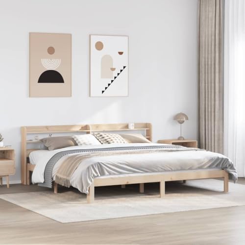 AJJHUUKI Bettgestell mit Kopfteil ohne Matratze 180x200 cm Super King-Möbel, Betten & Zubehör, Betten & Bettrahmen AJJHUUKI Bettgestell mit Kopfteil ohne Matratze 180x200 cm Super King-Möbel, Betten & Zubehör, Betten & Bettrahmen von AJJHUUKI