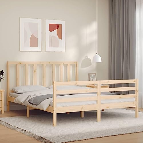 AJJHUUKI Bettgestell ohne Matratze 160x200 cm Massivholz Kiefer Möbel Betten & Zubehör Betten & Bettrahmen AJJHUUKI Bettgestell ohne Matratze 160x200 cm Massivholz Kiefer Möbel Betten & Zubehör Betten & Bettrahmen von AJJHUUKI