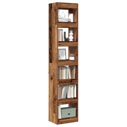 AJJHUUKI Bücherregale & Standregale, Bücherschrank/Raumteiler, Altes Holz, 40 x 30 x 198 cm von AJJHUUKI