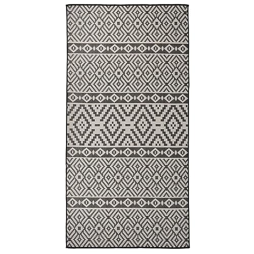 AJJHUUKI Decor-Rugs-Outdoor Flachgewebe-Teppich, 100 x 200 cm, Schwarz gestreift AJJHUUKI Decor-Rugs-Outdoor Flachgewebe-Teppich, 100 x 200 cm, Schwarz gestreift von AJJHUUKI