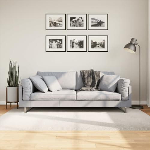 AJJHUUKI Decor-Rugs-Rug IZA Kurzflor Skandinavischer Look Creme 140x200 cm von AJJHUUKI