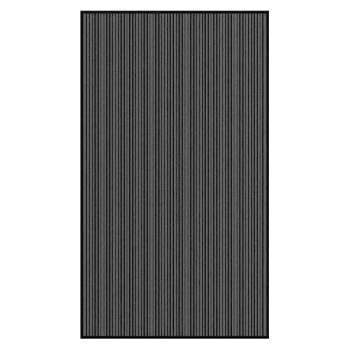 AJJHUUKI Decor-Türmatte, gestreift, 115 x 200 cm, Schwarz und Grau von AJJHUUKI