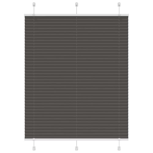 AJJHUUKI Decor-Window Treatments Fensterrollos & Schattierungen, Plisseerollo, Schwarz, 105 x 150 cm, Stoffbreite 104,4 cm, Polyester von AJJHUUKI