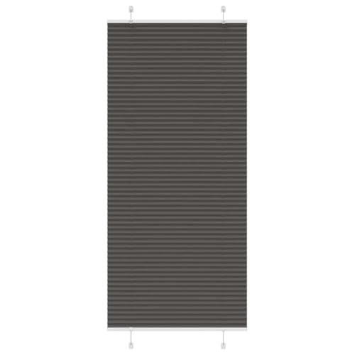 AJJHUUKI Decor-Window Treatments-Fensterrollos & Shades-Pleated Rollo, schwarz, 85 x 200 cm, Stoffbreite 84,4 cm, Polyester von AJJHUUKI
