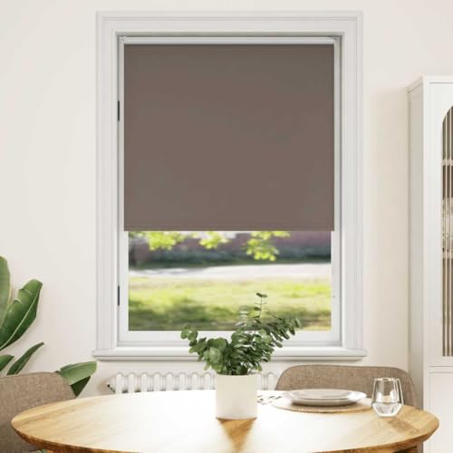 AJJHUUKI Decor-Window Treatments-Fensterrollos & Shades-Rollo Verdunkelungsrollo 100 x 175 cm Kaffee von AJJHUUKI