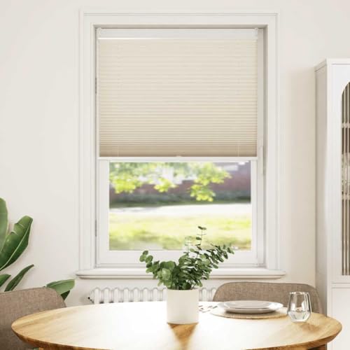 AJJHUUKI Decor-Window Treatments Jalousien & Schattierungen, Plisseerollo, 90 x 150 cm, cremefarben von AJJHUUKI