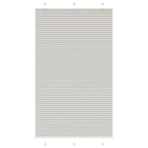 AJJHUUKI Dekor-Fensterbehandlungen, Fensterrollos & Schatten, Plisseerollo, Hellgrau, 120 x 200 cm, Stoffbreite 119,4 cm, Polyester von AJJHUUKI