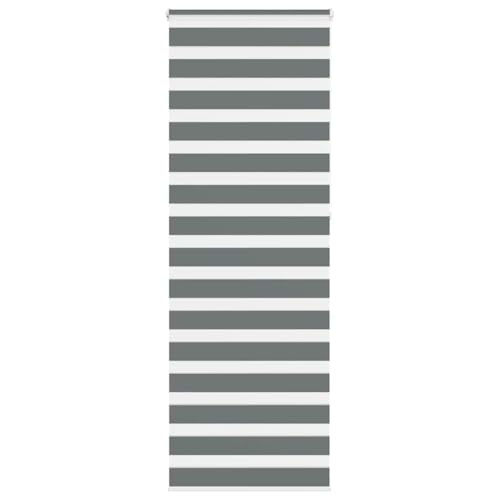 AJJHUUKI Dekor-Fensterrollo, 70 x 230 cm, Stoffbreite 65,9 cm, Zebra-Motiv, Dunkelgrau von AJJHUUKI