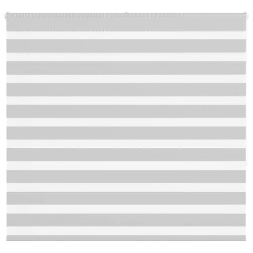 AJJHUUKI Dekor-Fensterrollo, Zebra-Motiv, Hellgrau, 155 x 150 cm, Stoffbreite 150,9 cm, Polyester von AJJHUUKI