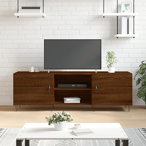 AJJHUUKI Entertainment Centers & TV Stands-TV Schrank Braun Eiche 150x30x50 cm Holzwerkstoff von AJJHUUKI