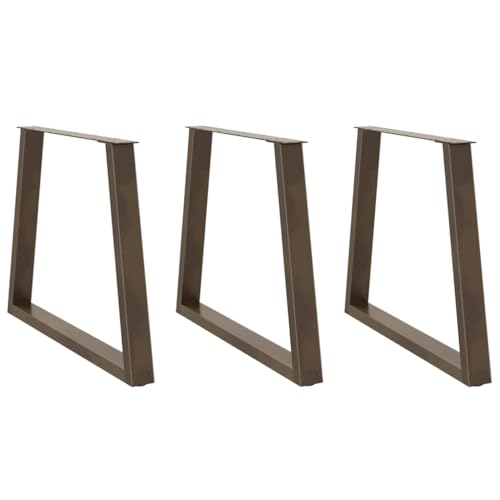 AJJHUUKI Esstischbeine, V-Form, 3 Stück, Naturstahl, 80 x (72–73,3) cm, Stahl-Möbel, Tischzubehör, Tischbeine von AJJHUUKI