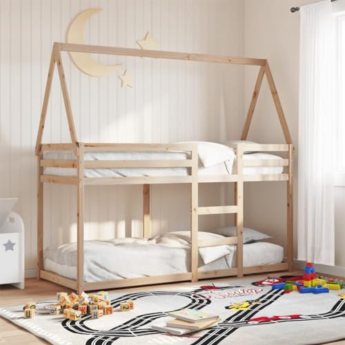 AJJHUUKI Etagenbett ohne Matratze 75x190 cm kleines Einzelbett Massivholz Kiefer Möbel Betten & Zubehör Betten & Bettrahmen AJJHUUKI Etagenbett ohne Matratze 75x190 cm kleines Einzelbett Massivholz Kiefer Möbel Betten & Zubehör Betten & Bettrahmen von AJJHUUKI