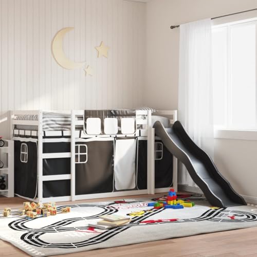 AJJHUUKI Etagenbett ohne Matratze mit Rutsche, Weiß und Schwarz, 90 x 200 cm, Möbel, Betten & Zubehör, Betten & Bettrahmen AJJHUUKI Etagenbett ohne Matratze mit Rutsche, Weiß und Schwarz, 90 x 200 cm, Möbel, Betten & Zubehör, Betten & Bettrahmen von AJJHUUKI