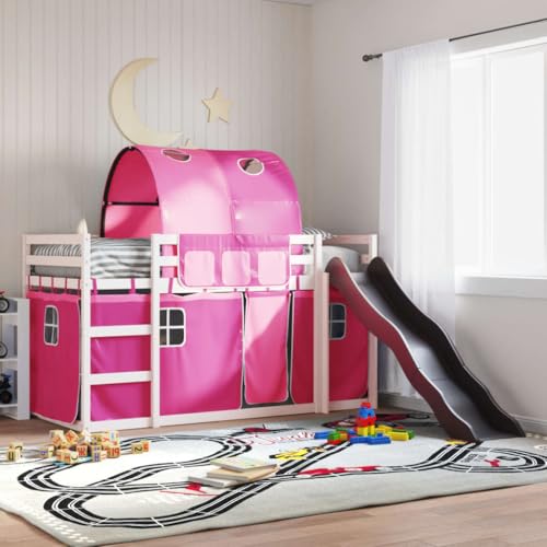 AJJHUUKI Etagenbett ohne Matratze mit Rutsche und Vorhängen, Rosa, 90 x 200 cm, Möbel, Betten & Zubehör, Betten & Bettrahmen AJJHUUKI Etagenbett ohne Matratze mit Rutsche und Vorhängen, Rosa, 90 x 200 cm, Möbel, Betten & Zubehör, Betten & Bettrahmen von AJJHUUKI