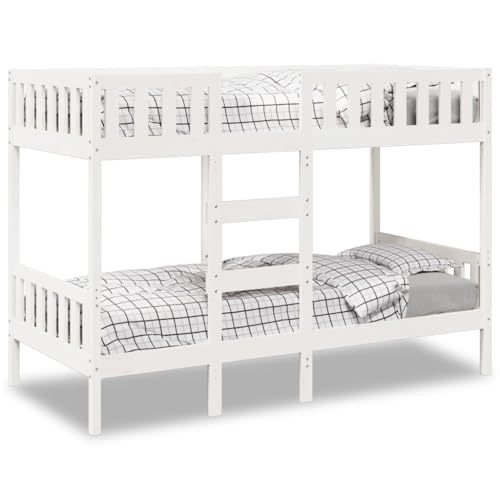 AJJHUUKI Etagenbett weiß 75x190 cm Massivholz Kiefer Möbel Betten & Zubehör Betten & Bettrahmen AJJHUUKI Etagenbett weiß 75x190 cm Massivholz Kiefer Möbel Betten & Zubehör Betten & Bettrahmen von AJJHUUKI