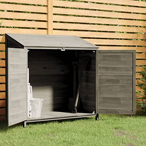 AJJHUUKI Gartenhaus Anthrazit 102x52x112cm Massivholz Tanne von AJJHUUKI