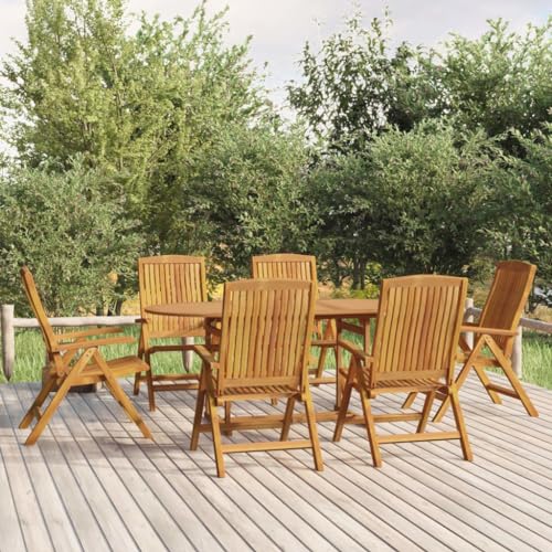 AJJHUUKI Gartenmöbel-Set, 7-teilig, Massivholz, Teakholz AJJHUUKI Gartenmöbel-Set, 7-teilig, Massivholz, Teakholz von AJJHUUKI