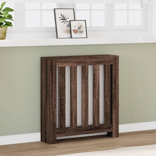 AJJHUUKI Haushaltsgeräte Zubehör Heizkörper Zubehör Heizkörper Heizkörperabdeckung Braun Eiche 78x20x82cm Holzwerkstoff von AJJHUUKI