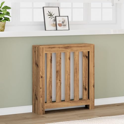 AJJHUUKI Haushaltsgeräte Zubehör-Heizung Heizkörper Zubehör-Heizkörperabdeckung Artisan Eiche 78x20x82cm Engineered Wood von AJJHUUKI