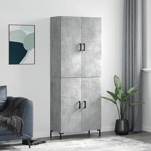 AJJHUUKI Highboard Betongrau, 69,5 x 34 x 180 cm, Holz-Möbel, Schränke & Aufbewahrung, Buffets & Sideboards AJJHUUKI Highboard Betongrau, 69,5 x 34 x 180 cm, Holz-Möbel, Schränke & Aufbewahrung, Buffets & Sideboards von AJJHUUKI