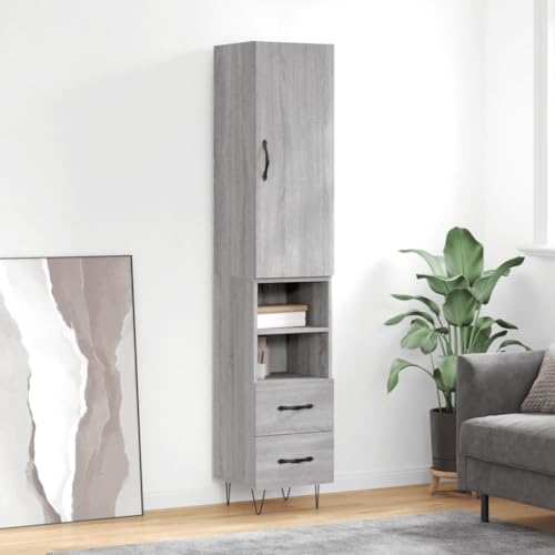 AJJHUUKI Highboard Grau Sonoma 34,5 x 34 x 180 cm Holz-Möbel, Schränke & Aufbewahrung, Buffets & Sideboards AJJHUUKI Highboard Grau Sonoma 34,5 x 34 x 180 cm Holz-Möbel, Schränke & Aufbewahrung, Buffets & Sideboards von AJJHUUKI