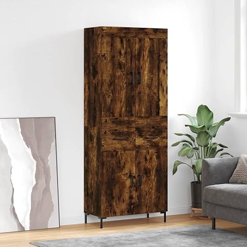 AJJHUUKI Highboard Räuchereiche, 69,5 x 34 x 180 cm, Holz-Möbel, Schränke und Aufbewahrung, Buffets und Sideboards AJJHUUKI Highboard Räuchereiche, 69,5 x 34 x 180 cm, Holz-Möbel, Schränke und Aufbewahrung, Buffets und Sideboards von AJJHUUKI