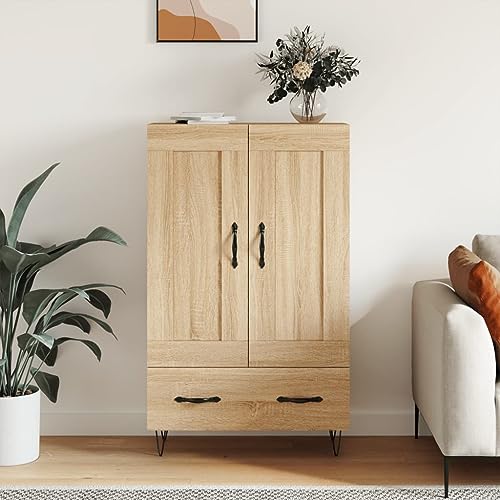 AJJHUUKI Highboard Sonoma Eiche, 69,5 x 31 x 115 cm, Holz-Möbel, Schränke und Aufbewahrung, Buffets und Sideboards AJJHUUKI Highboard Sonoma Eiche, 69,5 x 31 x 115 cm, Holz-Möbel, Schränke und Aufbewahrung, Buffets und Sideboards von AJJHUUKI