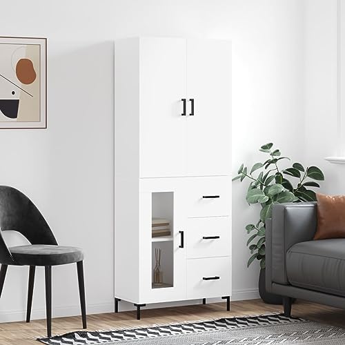 AJJHUUKI Highboard Weiß 69,5 x 34 x 180 cm Holz-Möbel, Schränke & Aufbewahrung, Buffets & Sideboards AJJHUUKI Highboard Weiß 69,5 x 34 x 180 cm Holz-Möbel, Schränke & Aufbewahrung, Buffets & Sideboards von AJJHUUKI