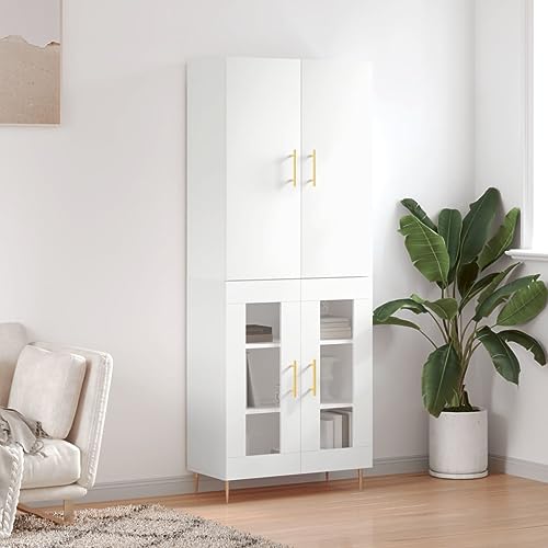 AJJHUUKI Highboard Weiß 69,5 x 34 x 180 cm Holz-Möbel, Schränke & Aufbewahrung, Buffets & Sideboards AJJHUUKI Highboard Weiß 69,5 x 34 x 180 cm Holz-Möbel, Schränke & Aufbewahrung, Buffets & Sideboards von AJJHUUKI