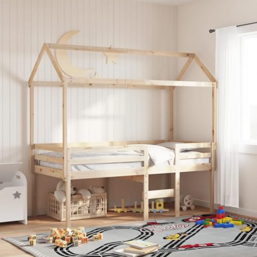 AJJHUUKI Hochbett ohne Matratze 90x200 cm Massivholz Kiefer Möbel Betten & Zubehör Betten & Bettrahmen AJJHUUKI Hochbett ohne Matratze 90x200 cm Massivholz Kiefer Möbel Betten & Zubehör Betten & Bettrahmen von AJJHUUKI